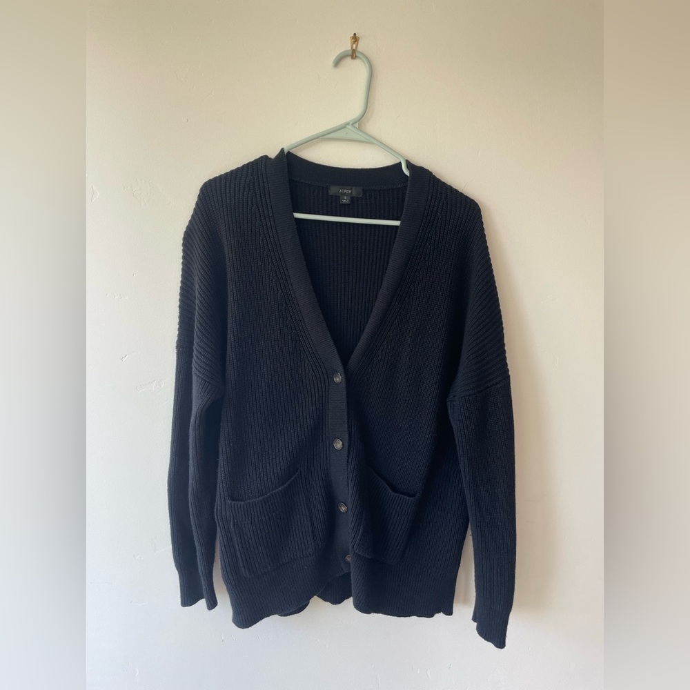 J Crew cotton cashmere blend cardigan sweater- size S